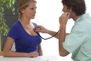 Young woman heart health