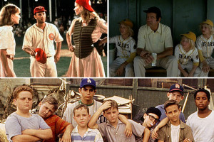 Baseball movie collage