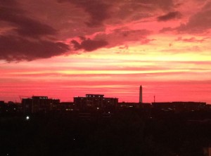 Nats park sunset