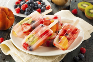Frozen fruit pops