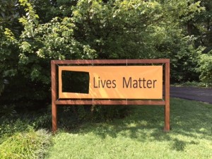 Black lives matter sign