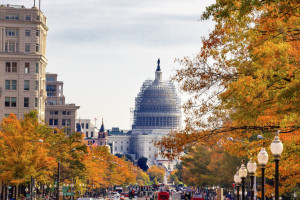 CLOUDY CAPITOL DOME FALL WEATHER