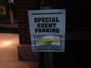MD ELECTION PARKING