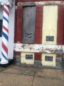 Boarded windows