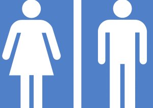 Bathroom gender sign