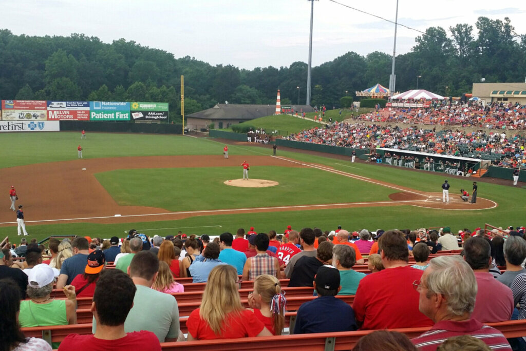 Bowie Baysox stadium. July 4, 2015 (WTOP/Joan Jones)
