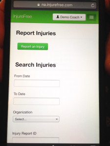 INjureFree app JFO