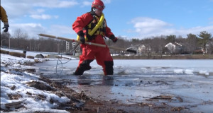 Icy rescue drill