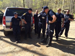 VSP Photo Mittendorff Search VA State Police Search & Recovery Team Members Reunite at Trail Entrance 4 18