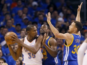 Kevin Durant, Harrison Barnes, Stephen Curry