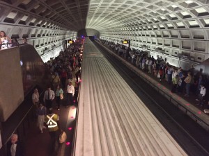 Ballston Metro crowded station