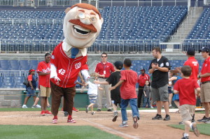 Kids run the bases