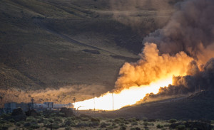 Booster Test for Space Launch System Rocket