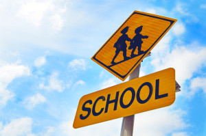 School zone children crossing