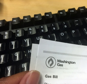 Washington Gas bill photo illustration