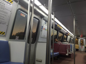 Metro train inside