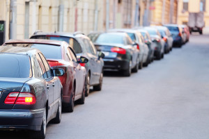 Vehicles parked near the road