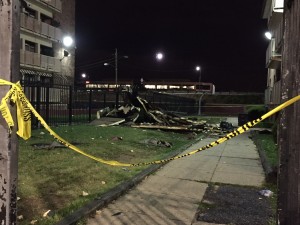 Apt roof blown off