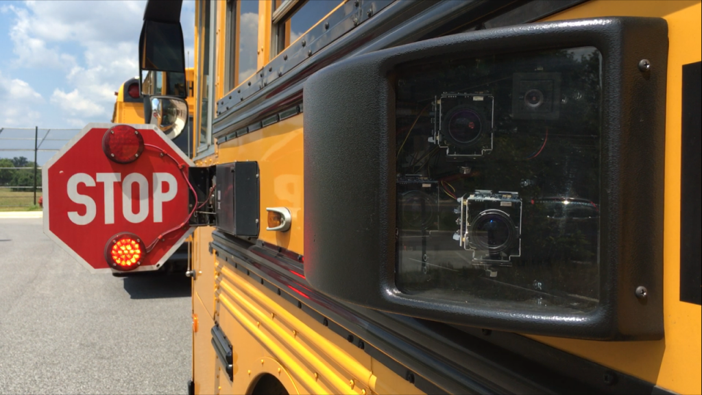 School bus stop arm camera