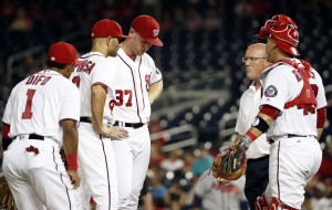 Paul Lessard, Stephen Strasburg, Wilmer Difo, Danny Espinosa, Wilson Ramos