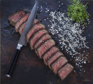 Cooked Kobe steak sliced