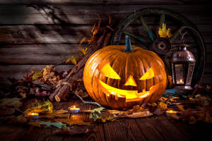 Halloween pumpkin head jack lantern