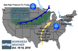 USA weather map