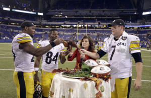 Michele Tafoya, Antonio Brown, Le'Veon Bell, Ben Roethlisberger