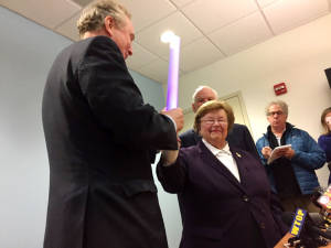 Barb Mikulski passes torch JAA