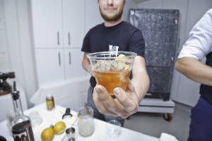 Fire flour fork cocktail
