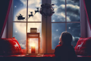 Girl sitting by the window