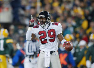 Keion Carpenter celebrates his interception
