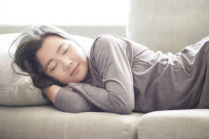 Woman napping sleep