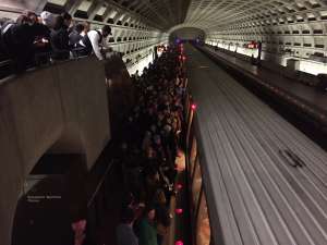 Metro crowd