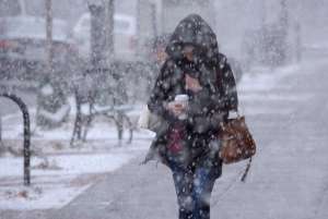 Woman in snow