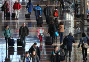 Travelers Make Their Way Out Of Town For The Holidays