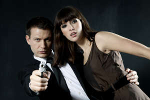 Secret Agent with beautiful woman