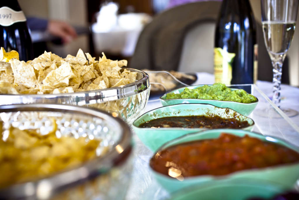 Chips, Champagne, Party Food