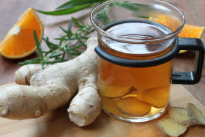 Ginger tea with orange