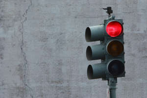 Traffic signal with red light