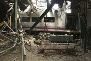 Train Hits Station