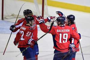 Nicklas Backstrom, Alex Ovechkin, Kevin Shattenkirk, T.J. Oshie