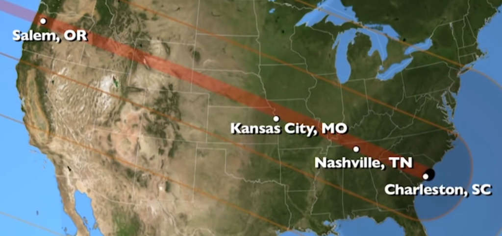 Solar eclipse map