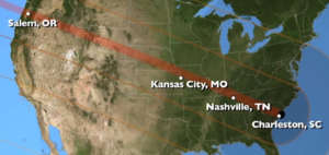 Solar eclipse map