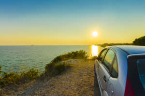 Driving into the sunset