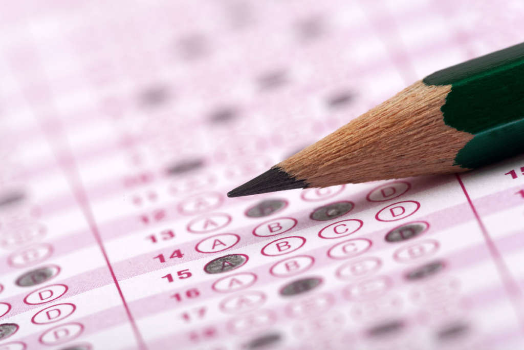 Optical form of an examination with pencil