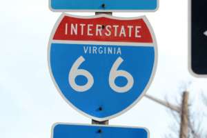 An Interstate 66 sign taken on Jan. 15, 2016 (WTOP/Dave Dildine)