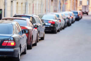 Vehicles parked near the road