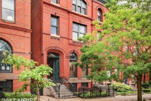 Brick row house in Baltimore