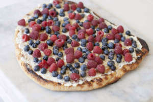 Food American Table Grilled Fruit Pizza